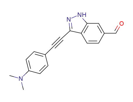 3-((4-(dimethylamino)phenyl)ethynyl)-1H-indole-6-carbaldehyde