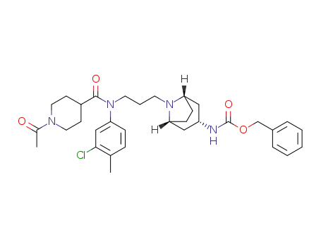 1-acetyl-N-(3-chloro-4-methylphenyl)-N-(3-(3-exo-benzyloxymethanamido-8-azabicyclo[3.2.1]oct-8-yl)propyl)-4-piperidinylcarboxamide