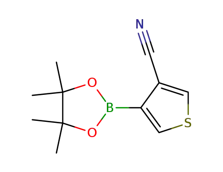 Molecular Structure of 1073354-61-6 (3-CYANOTHIOPHENE-4-BORONIC ACID PINACOL ESTER)