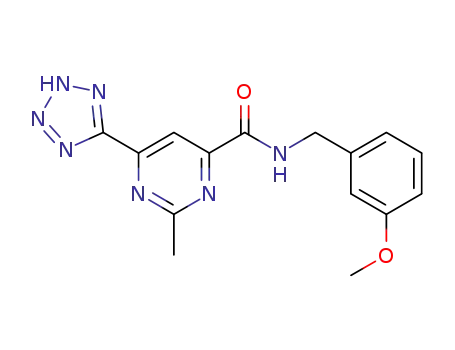 N-(3-methoxybenzyl)-2-methyl-6-(2H-tetrazol-5-yl)pyrimidine-4-carboxamide