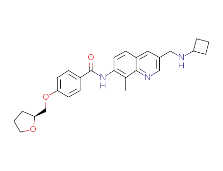 N-{3-[(cyclobutylamino)methyl]-8-methylquinolin-7-yl}-4-[(2S)-tetrahydrofuran-2-ylmethoxy]benzamide