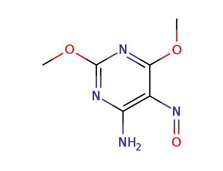 Molecular Structure of 73978-73-1 (4-amino-2,6-dimethoxy-5-nitrosopyrimidine)