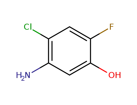 Molecular Structure of 270899-93-9 (Phenol,  5-amino-4-chloro-2-fluoro-)