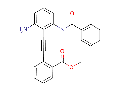 methyl 2-((2-amino-6-benzamidophenyl)-ethynyl)benzoate