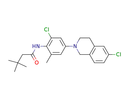 N-[2-chloro-4-(6-chloro-3,4-dihydro-1H-isoquinolin-2-yl)-6-methyl-phenyl]-3,3-dimethylbutanamide