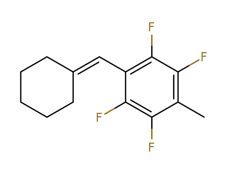 Molecular Structure of 1078144-93-0 (1-(cyclohexylidenemethyl)-2,3,5,6-tetrafluoro-4-methylbenzene)