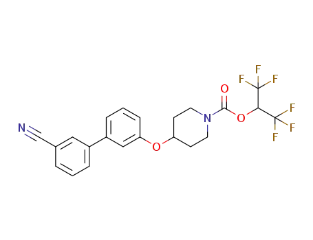 2,2,2-trifluoro-1-(trifluoromethyl)ethyl 4-(3'-cyanobiphenyl-3-yloxy)piperidine-1-carboxylate