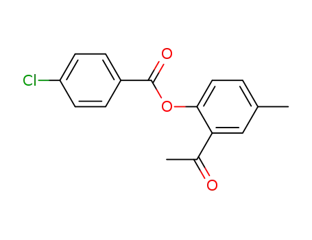 Molecular Structure of 4010-22-4 (2-acetyl-4-methylphenyl 4-chlorobenzoate)