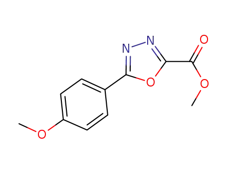Molecular Structure of 1236115-28-8 (methyl 5-(4-methoxyphenyl)-1,3,4-oxadiazole-2-carboxylate)