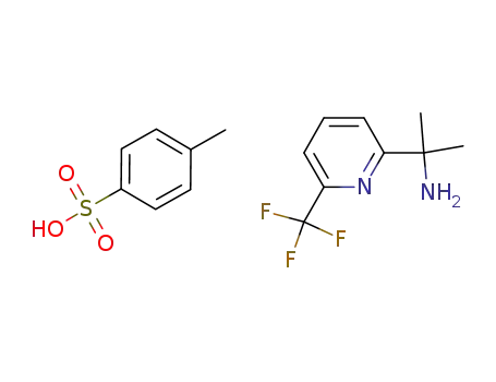 Molecular Structure of 1192356-26-5 (1-methyl-1-(6-trifluoromethyl-pyridin-2-yl)-ethylamine 4-methylbenzenesulfonate)