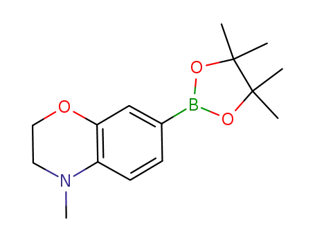 Molecular Structure of 519054-54-7 (4-METHYL-7-(4,4,5,5-TETRAMETHYL-1,3,2-DIOXABOROLAN-2-YL)-3,4-DIHYDRO-2H-1,4-BENZOXAZINE)