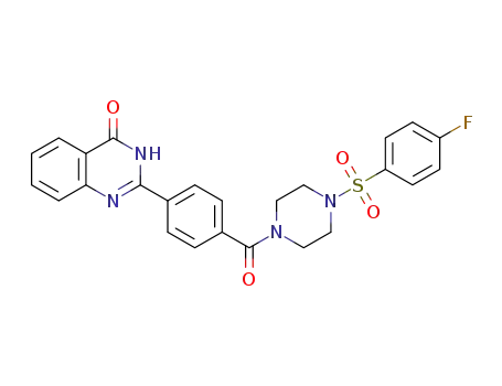 2-(4-(4-(4-fluorophenylsulfonyl)piperazine-1-carbonyl)phenyl)quinazolin-4(3H)-one