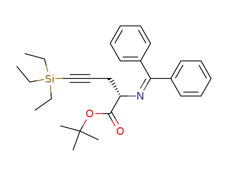 tert-butyl (2S)-2-(benzhydrylidene-amino)-5-triethylsilyl-4-pentynoate