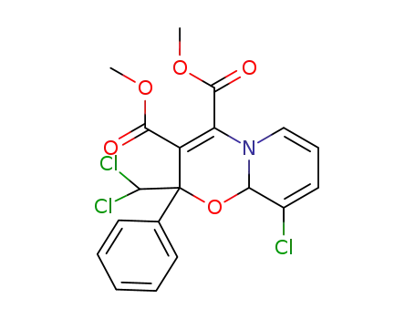 Molecular Structure of 1401312-83-1 (dimethyl 9-chloro-2-(dichloromethyl)-2-phenyl-2H,9aH-pyrido[2,1-b][1,3]oxazine-3,4-dicarboxylate)