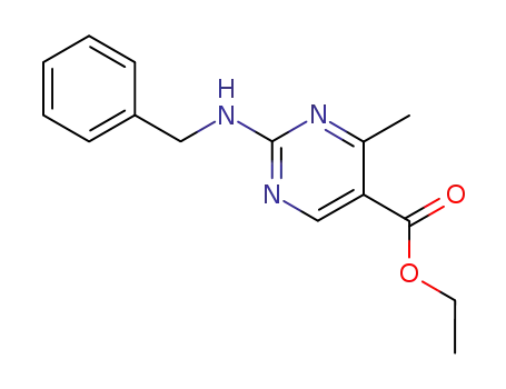 Molecular Structure of 108123-81-5 (Ethyl 2-(benzylamino)-4-methylpyrimidine-5-carboxylate)