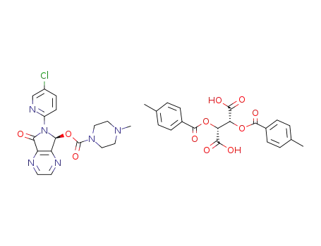 Molecular Structure of 945843-90-3 (eszopiclone di-p-toluoyl-L-tartaric acid salt)