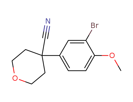 4-(3-bromo-4-methoxyphenyl)-tetrahydro-2H-pyran-4-carbonitrile