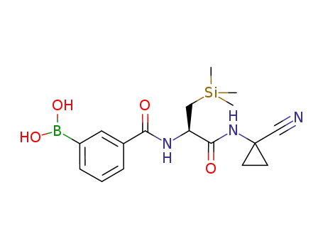 N-[1-(R)-(1-cyanocyclopropylcarbamoyl)-2-(trimethylsilanyl)ethyl]-3-boronic benzamid