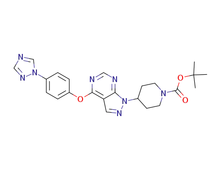 4-[4-(4-[1,2,4]triazol-1-yl-phenoxy)-pyrazolo[3,4-d]pyrimidin-1-yl]-piperidine-1-carboxylic acid tert-butyl ester