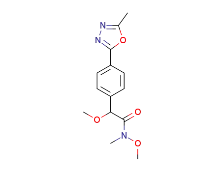 N,2-dimethoxy-N-methyl-2-(4-(5-methyl-1,3,4-oxadiazol-2-yl)phenyl)acetamide