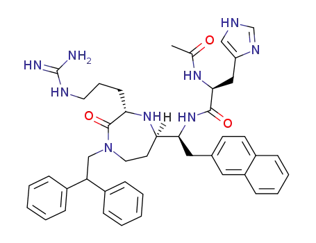 (S)-2-acetamido-N-((S)-1-((3S,5R)-1-(2,2-diphenylethyl)-3-(3-guanidinopropyl)-2-oxo-1,4-diazepan-5-yl)-2-(naphthalen-2-yl)ethyl)-3-(1H-imidazol-5-yl)propanamide