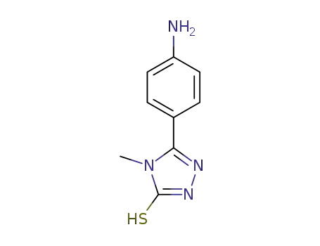 Molecular Structure of 149622-77-5 (5-(4-AMINO-PHENYL)-4-METHYL-4 H-[1,2,4]TRIAZOLE-3-THIOL)