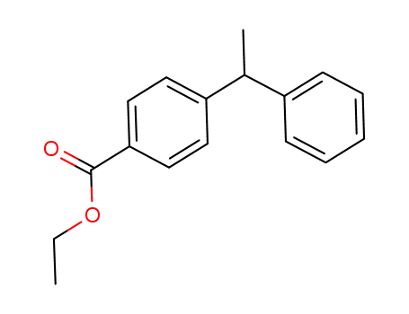 Molecular Structure of 1048028-22-3 (4-(1-phenylethyl)benzoic acid ethyl ester)