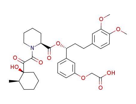 2-(3-((R)-3-(3,4-dimethoxyphenyl)-1-((S)-1-(2-((1S,2R)-1-hydroxy-2-methyl cyclohexyl)-2-oxoacetyl)piperidine-2-carbonyloxy)propyl)phenoxy)acetic acid