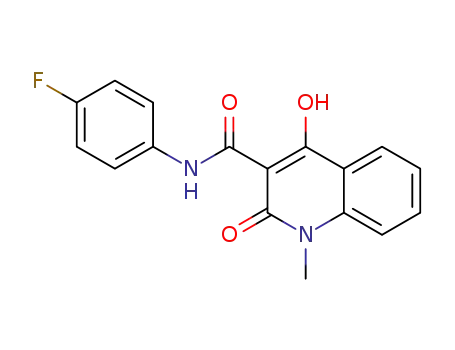Molecular Structure of 330817-62-4 (N-(4-fluorophenyl)-1,2-dihydro-4-hydroxy-1-methyl-2-oxoquinoline-3-carboxamide)