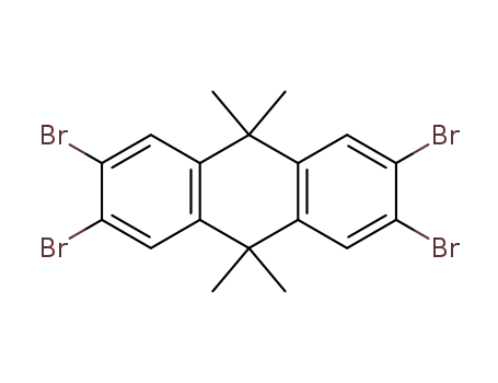 Molecular Structure of 1001080-74-5 (2,3,6,7-tetrabromo-9,10-dihydro-9,9,10,10-tetramethylAnthracene)