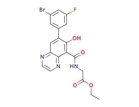 ethyl N-{[7-(3-bromo-5-fluorophenyl)-6-hydroxy-5-quinoxalinyl]carbonyl}glycinate