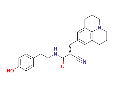 2-cyano-N-[2-(4-hydroxyphenyl)ethyl]-3-(2,3,6,7-tetrahydro-1H,5H-benzo[ij]quinolizin-8-yl)acrylamide