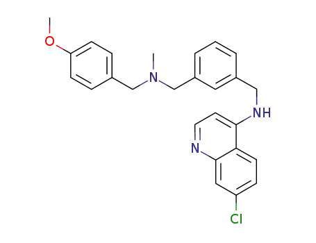 7-chloro-N-[{3-(N-(p-methoxybenzyl)-N-methylaminomethyl)phenyl}methyl]-4-quinolinamine