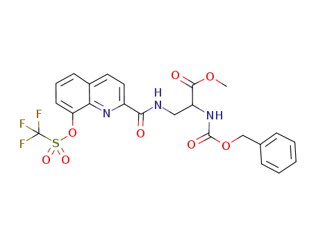 rac-2-(benzyloxycarbonyl-amino)-3-[(8-trifluoromethanesulfonyloxy-quinoline-2-carbonyl)amino]propionic acid methyl ester