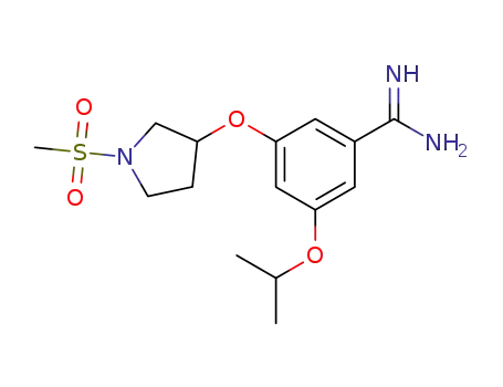 3-isopropoxy-5-(1-(methylsulfonyl)pyrrolidin-3-yloxy)benzamidine