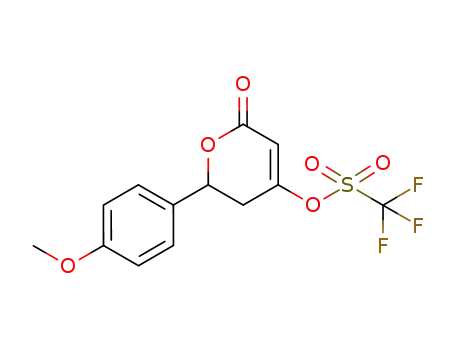 trifluoromethanesulfonic acid 2-(4-methoxyphenyl)-6-oxo-3,6-dihydro-2H-pyran-4-yl ester