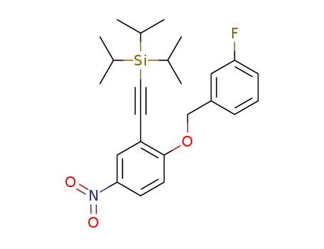 (2-(2-(3-fluorobenzyloxy)-5-nitrophenyl)ethynyl)triisopropylsilane