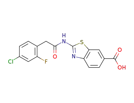 2-[2-(4-chloro-2-fluorophenyl)acetylamino]benzothiazole-6-carboxylic acid