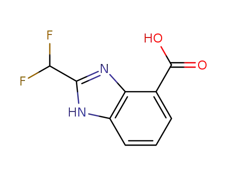 Molecular Structure of 1246548-14-0 (2-(difluoromethyl)-1H-benzimidazole-4-carboxylic acid)