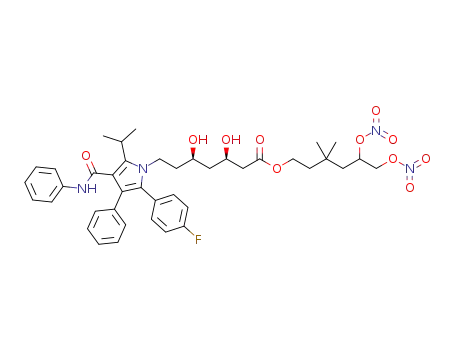 (3R,5R)-3,3-dimethyl-5,6-bis(nitrooxy)hexyl 7-(2-(4-fluorophenyl)-5-isopropyl-3-phenyl-4-(phenylcarbamoyl)-1H-pyrrol-1-yl)-3,5-dihydroxyheptanoate