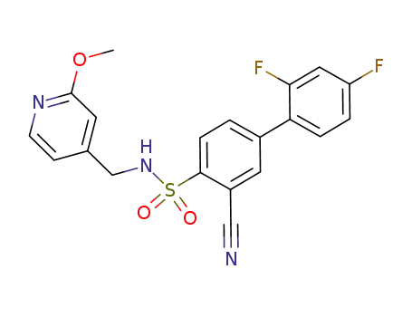 3-cyano-2',4'-difluorobiphenyl-4-sulfonic acid N-(2-methoxypyridin-4-ylmethyl)amide