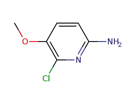 Molecular Structure of 886371-76-2 (6-CHLORO-5-METHOXY-PYRIDIN-2-YLAMINE)