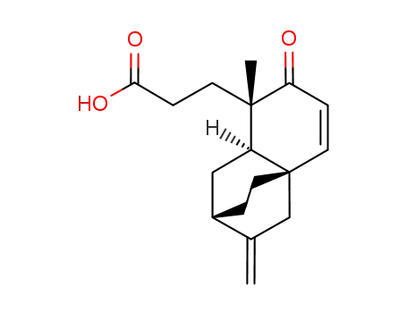 3-[(1S,5S,6R,8S)-5-methyl-9-methylene-4-oxotricyclo[6.2.2.0(1,6)]-dodec-2-en-5-yl]propionic acid