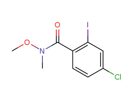 Molecular Structure of 1262282-26-7 (4-chloro-2-iodo-N-methoxy-N-methylbenzamide)