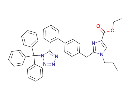 1-propyl-2-[2'-(1-trityl-1H-tetrazol-5-yl)-biphenyl-4-ylmethyl]-1H-imidazole-4-carboxylic acid ethyl ester