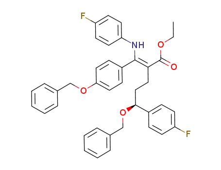(S,Z)-ethyl 5-(benzyloxy)-2-((4-(benzyloxy)phenyl)(4-fluorophenylamino)methylene)-5-(4-fluorophenyl)pentanoate