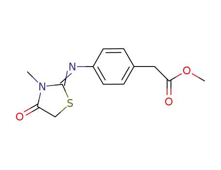 (4-(3-methyl-4-oxothiazolidin-2-ylideneamino)phenyl)acetic acid methyl ester