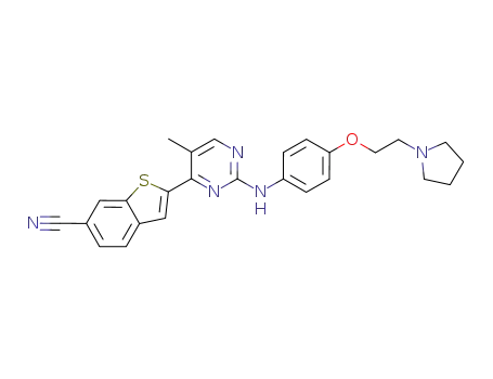 2-(2-(4-(2-(pyrrolidin-1-yl)ethoxy)phenylamino)-5-methylpyrimidin-4-yl)benzo[b]thiophene-6-carbonitrile