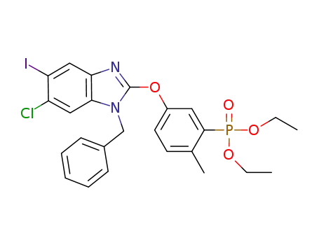 (5-(1-benzyl-6-chloro-5-iodo-1H-benzimidazol-2-yloxy)-2-methylphenyl)phosphonic acid diethyl ester