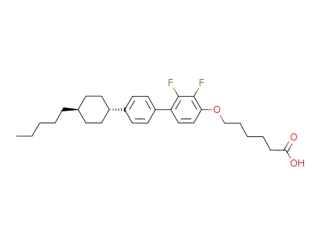 Molecular Structure of 1154761-94-0 (6-[2,3-difluoro-4-[4-(trans-4-pentylcyclohexyl)phenyl]phenyloxy]hexanoic acid)